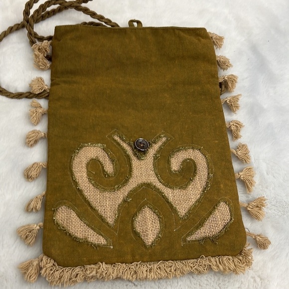 Crosstree lane cotton purse with twisted crossbody strap very boho - Picture 4 of 16